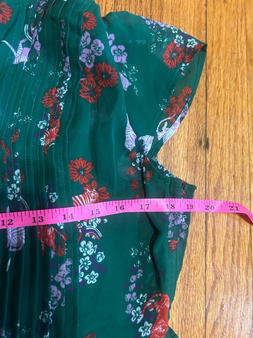 ModCloth Green Cats Dress XL Fully Lined Knee Length Whimsy Fairy Cute Kitchy - Picture 7 of 12